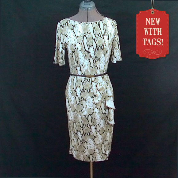 NWT Jones New York Snake Print Dress - Picture 1 of 7